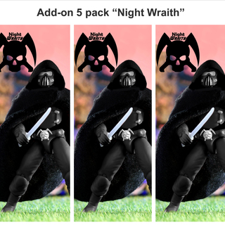 5 pack Night Wraith (black) Action Figures and Art Print