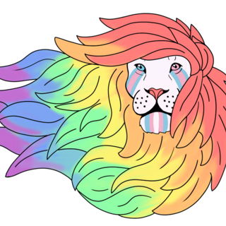 Lions face pride pin