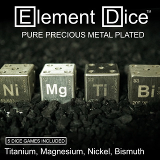 Element Dice 3: Titanium, Bismuth, Magnesium, Nickel (Set of 4)