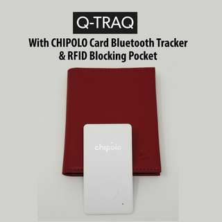 Q-TRAQ Wallet With CHIPOLO CARD Bluetooth Tracker (RFID BLOCKING POCKET)