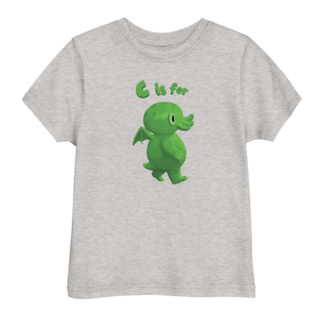 Toddler T-Shirt - C is for Cthulhu Heather Grey