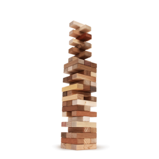 El Bosque: Classic Wooden Jenga Stacking Art Toy from Spain