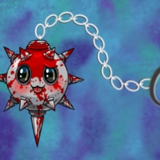 Chibi Murder Mace Acrylic Keychain (Cheeky Addition)