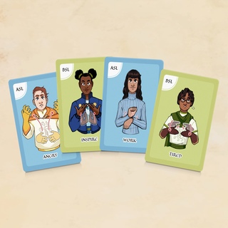 Sign language flash cards