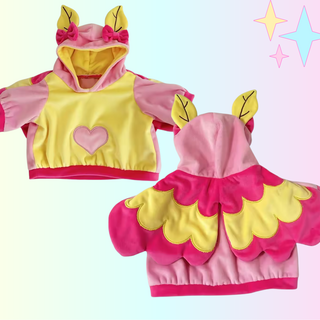 Mini Pal sized Cherry the moth Snuggle-wear hoodie