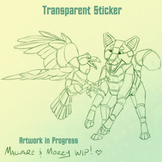 Malware & Mozzy Transparent Vinyl Sticker