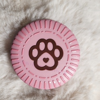 Paw Cookie Button Badge - Chocolate Strawberry