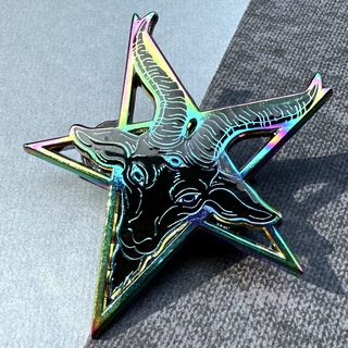 Baphomet Black Rainbow 2" pin
