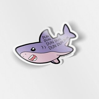 Vinyl Sticker Dun Dun Dun Scary Shark