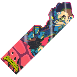 DCC: Crocodile gloss & die-cut bookmark