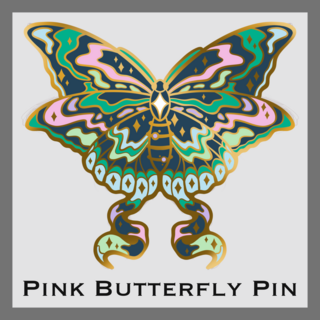 Pink Butterfly Pin