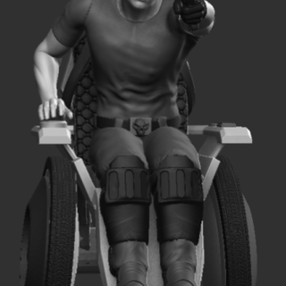 Single Miniature: Abimiras, Human in Wheelchair