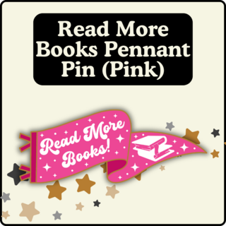 Read More Books Pennant Pin Pink