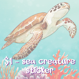 Sea creature vinyl sticker