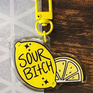 Sour Bitch Lemons Keychain