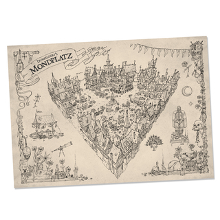 The Mondplatz Map - A3 Poster