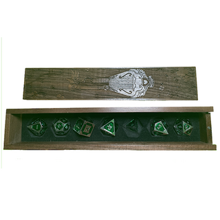 Engraved Wooden Lute Dice Box
