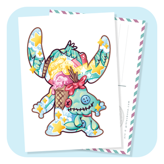 Magical Silhouette Stitch Postcard