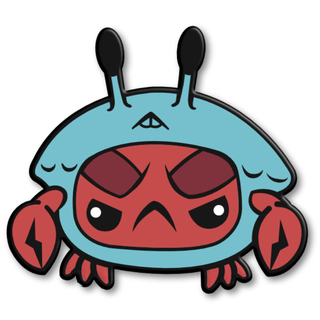 Crab as Crab Enamel Pin