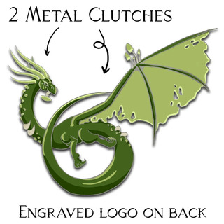 Forest dragon - Gilded pin