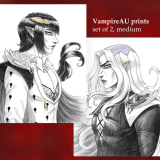 Prints: VampireAU BruAbba (set of 2, medium)