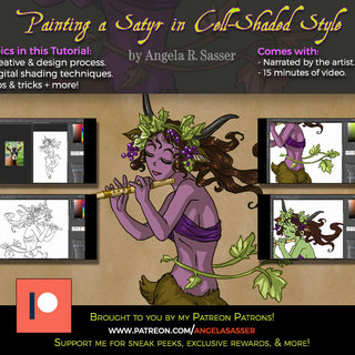 Premium Tutorial - Painting a Satyr in Cell Shaded Style