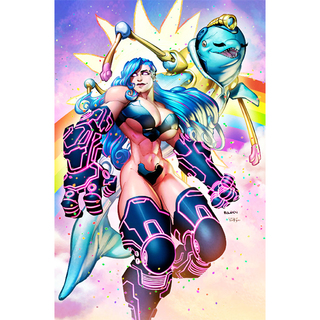 CVR B Virgin Foil - “Rainbows and... Mustachioed Dolphin" Mike Bowden