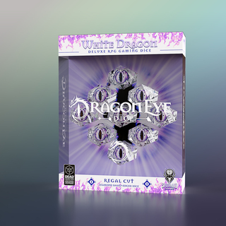 A set of 9 x D10 dice - Diamond-Edged Regal Cut