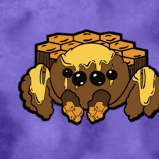 Honeycomb Jumping Spider Hard Enamel Pin 2 inches