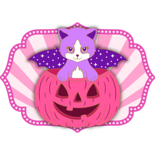 Purple Cat/Pink Pumpkin