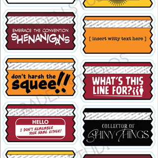 Con Adventurers 2 Badge Ribbon Sticker Sheet