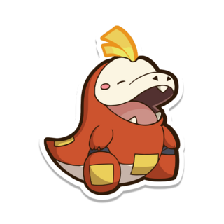 Fire crocodile sticker
