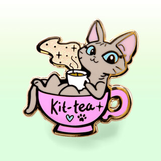 Enamel Pin Kit-Tea (Sphynx Cat)