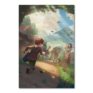 Twin Horns & Arthur (Carriage in Ashber) Giclée Print