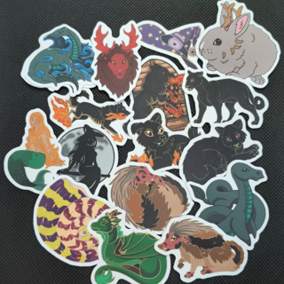 mythological creatures sticker pack