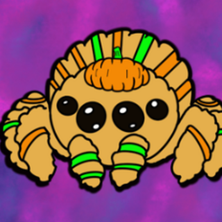 Pumpkin Cookie Jumping Spider Hard Enamel Pin