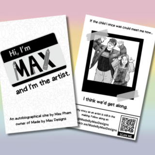 "Hi, I'm Max!" Printed Mini-Zine