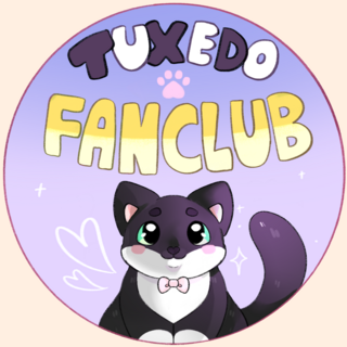 Tuxedo Cat Fanclub Button Pin