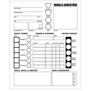 Digital Pre-Generated Characters Folio