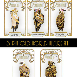 Set of 5 Old World Vulture Pins