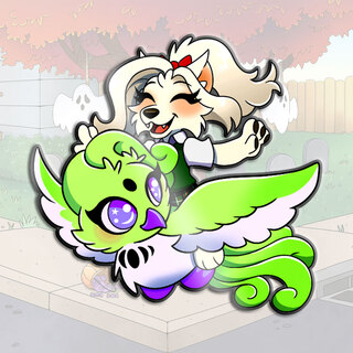 Snow Paw & Moon Phoenix 2″ Hard Enamel Pin