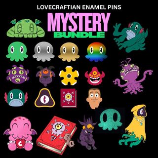 Lovecraftian Enamel Pin Mystery Bundle