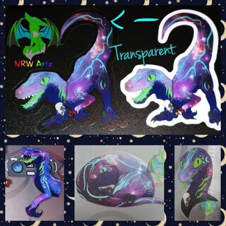 Galaxy Raptor Sticker Collection