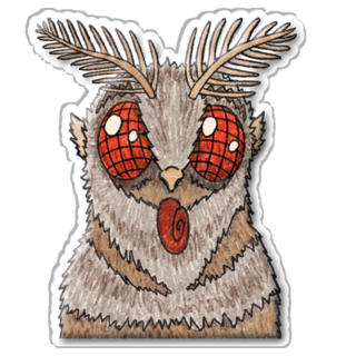 Mothman Head Acrylic Pin