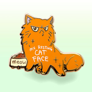 Enamel Pin My Resting Cat Face (Persian Cat)