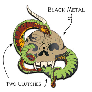 Skull dragon pin