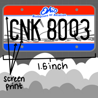 Ohio License Plate Enamel Pin