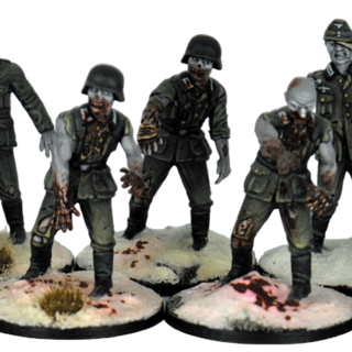 WWII GERMAN ZOMBIES PLASTIC BOXSET - 20 MINIATURES