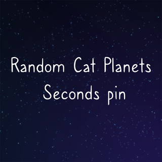 Random Cat Planets Seconds Pin