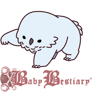 Pawing Snowy Owlbear Pin (022)